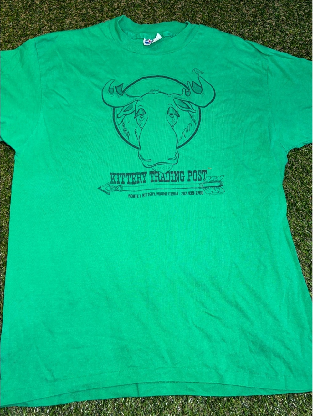 Hanes Fifty-Fifty Green Moose Graphic T-Shirt XL 46-48